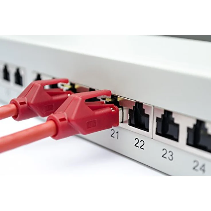 DIGITUS LSA Patch-Panel Cat-6A - 24 Ports - 1 HE - Geschirmt - Klasse EA - Staubschutz-Klappe - Schwarz RAL 9005 – Bild 6