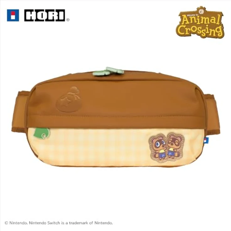 HORI Adventure Pack - Animal Crossing Brown - Schultertasche für Nintendo Switch 2 mit verstellbarem Schultergurt und organisiertem Stauraum – Bild 1
