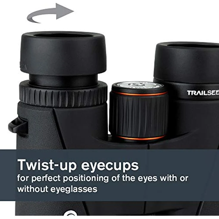 Celestron 71403 TrailSeeker ED 10 x 32 Dachkantprismenfernglas, Schwarz, voll vergütete Breitband-Linsen, BaK-4 Prismenglas – Bild 5