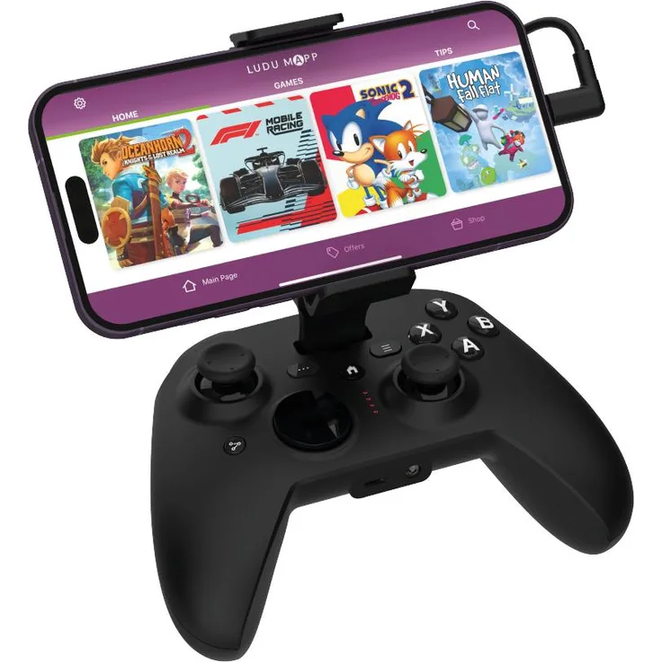 Rotor Riot XBOX Smartphone Controller für iOS, Gamepad mit präziser Steuerung, kabelgebunden, Schwarz