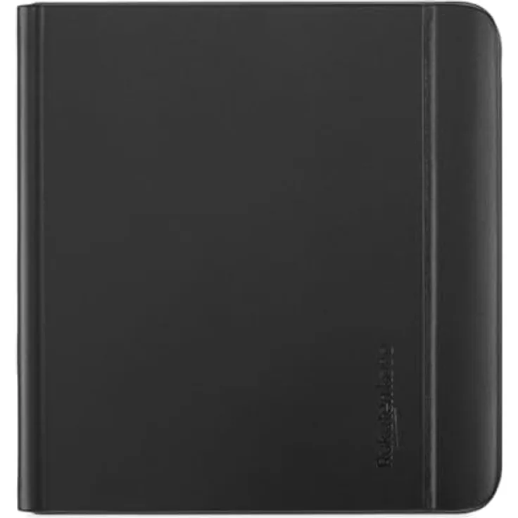 Kobo Libra Colour SleepCover Case | Schwarz Notebook | Sleep/Wake Technology | Eingebauter 2-Wege-Ständer | Vegan Leder | kompatibel mit 7 Zoll Kobo Libra Color eReader
