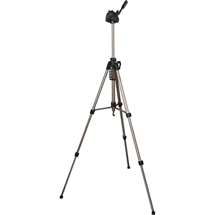 Hama Kamera Stativ Star 62 (Einstiger Dreibeinstativ mit 3-Wege-Kopf, Fotostativ mit 64-160cm Höhe, Kamerastativ passend für Spigelreflex- und Systemkameras) Champagner – Bild 4