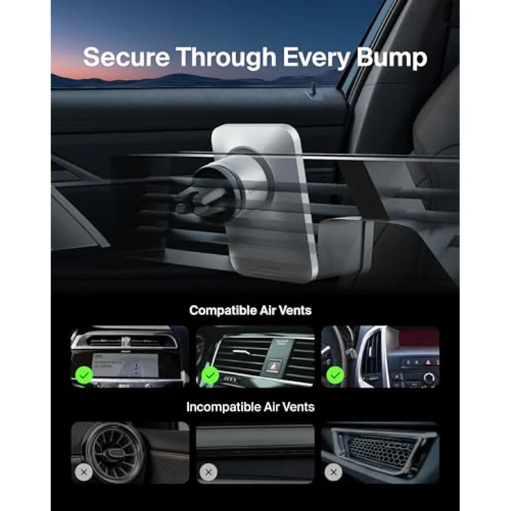 Belkin Magnetic Car Vent Mount PRO, Kfz-Lüftungshalterung mit MagSafe (iPhone 12 Serie) – Bild 5