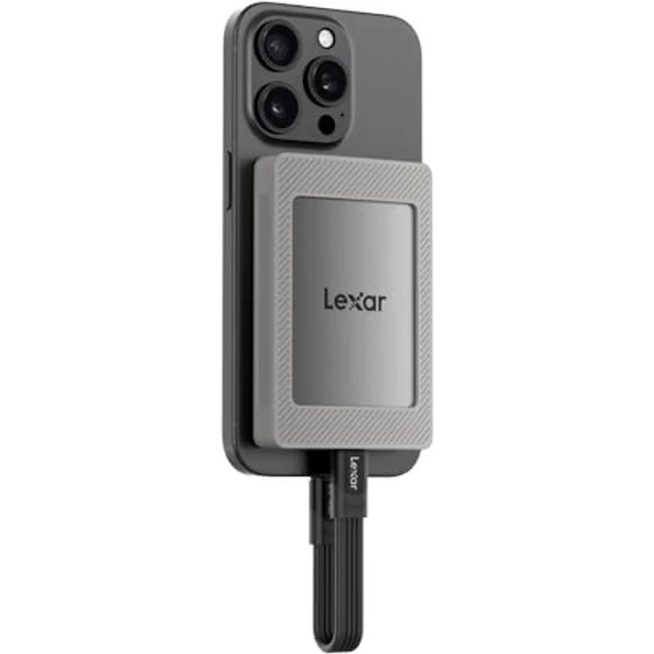 Lexar ES4 Portable SSD 1TB, Externe SSD USB 3.2 Gen 2 bis zu 1050 MB/s Lesen, kompatibel mit iPhone 15/16, PC, Mac, PS4/PS5 und mit Magnetkit – Bild 1