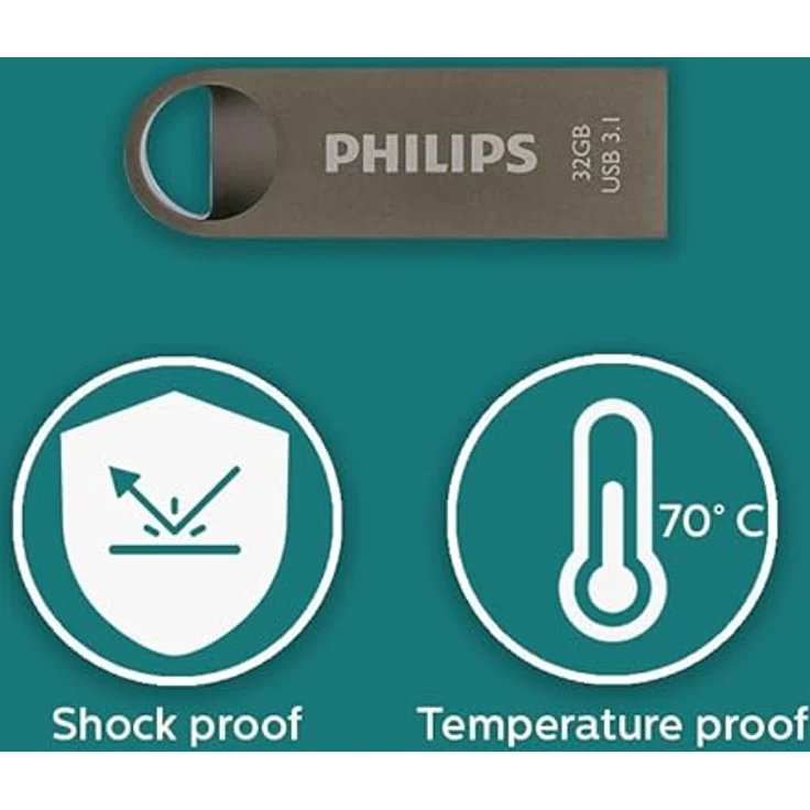 Philips USB Flash Drive Moon Edition 32 GB, USB3.1, Aluminium – Bild 8