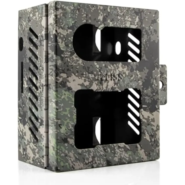 Zeiss Secacam 7 Metallgehäuse - Schutzgehäuse Wildkamera mit Bewegungsmelder Fotofalle Tierkamera Schutzbox Camouflage Nachtsichtgeräte Jagdkamera Gehäuse Schutz gegen Diebstahl