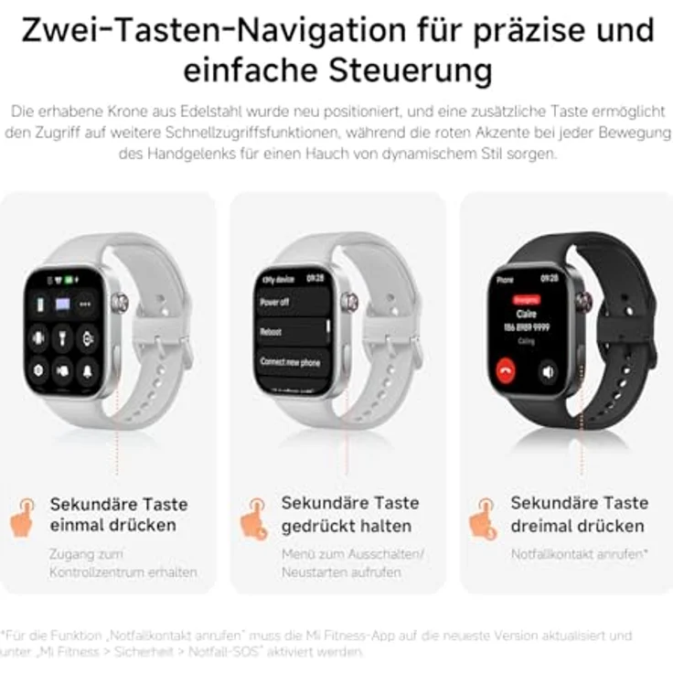 Xiaomi Redmi Watch 6, Smartwatch mit NFC und 2,07 Zoll AMOLED-Display, silberfarben – Bild 9