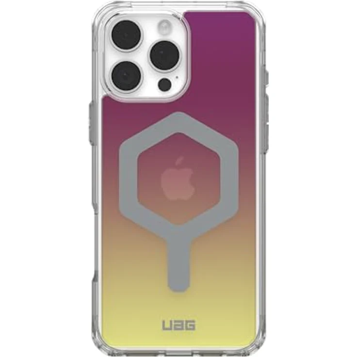 URBAN ARMOR GEAR Plyo MS Case kompatibel mit Apple iPhone 16 Pro Max Hülle (Wireless Charging / Magnetisches Aufladen kompatibel, Air-Soft Ecken, Erhöhter Rand) gelb / transparent / ombre – Bild 3