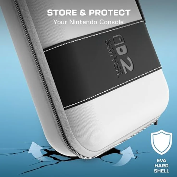 Turtle Beach PlayTrek Etui, Offiziell von Nintendo lizenziertes Reiseetui für Nintendo Switch 2, weiß, mit robustem Schutz und gepolstertem Innenfach – Bild 4