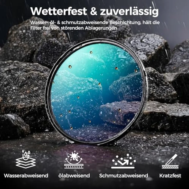 Rollei Extremium Rundfilter CPL 62 mm (1 Stopp) - Polarisationsfilter (Polfilter) mit Titan-Ring aus Gorilla Glas mit spezieller Beschichtung - Größe: 62 mm – Bild 7