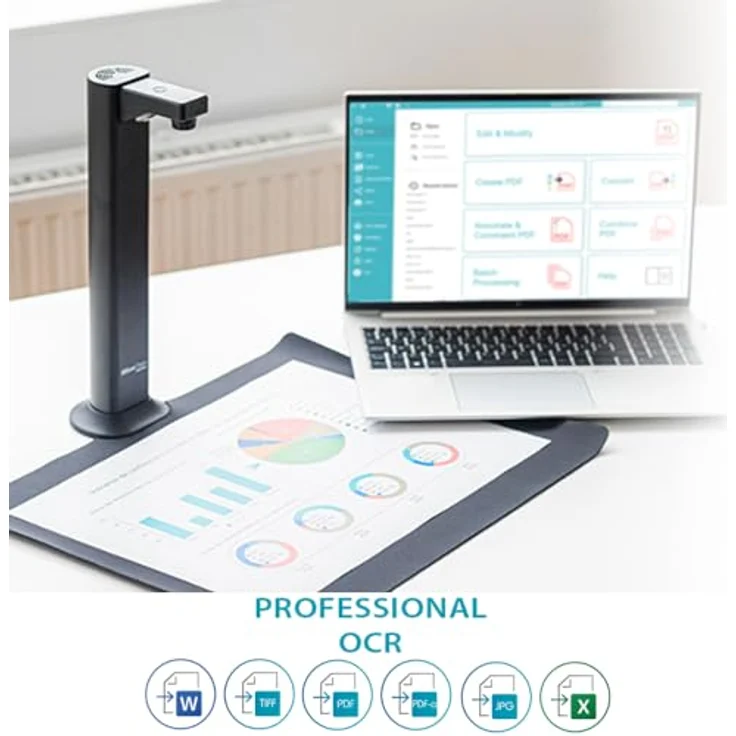Iris IRIScan Desk 7 Business, Dokumentenscanner mit 24 MP Auflösung, Echtzeit-Dokumentenprojektion, USB – Bild 6