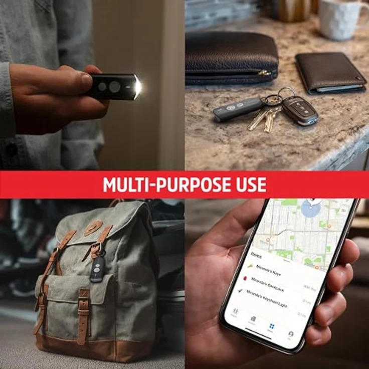 Energizer Find My Key Finder, Bluetooth Schlüsselanhänger Tracker mit integriertem LED-Licht, kompatibel mit Apple Find My für Schlüssel, Taschen & Rucksäcke – Bild 4