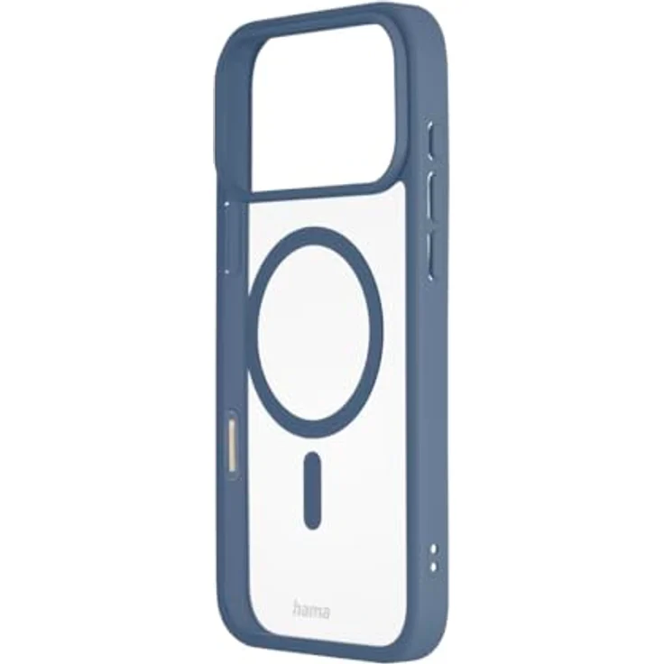 Hama Handyhülle für iPhone 17 Pro Max und MagSafe, magnetisches Case mit Kantenschutz, Kameraschutz, rutschhemmender Oberfläche, durchsichtig/blau – Bild 2