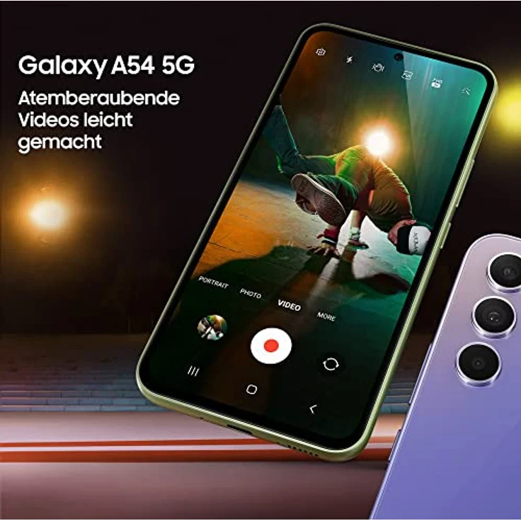 Samsung Galaxy A54 5G, Android Smartphone, 6,4 Zoll Dynamic AMOLED Display, 5.000 mAh Akku, 128 GB/8 GB RAM Handy in Awesome Graphite inkl. 30 Monate Herstellergarantie  – Bild 4