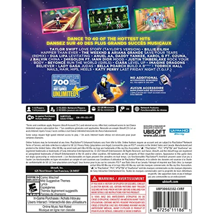 Ubisoft Just Dance 2022 Standard Edition für PlayStation 5, Tanzspiel mit vielfältigen Songs und Tanzstilen – Bild 2