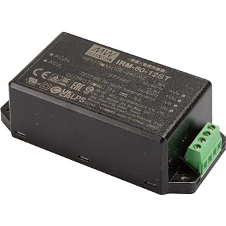 Mean Well IRM-60-12ST, AC/DC-Printnetzteil 60W, 12V/DC, max. 5A, LPS, UL, TÜV, CE, CB – Bild 3