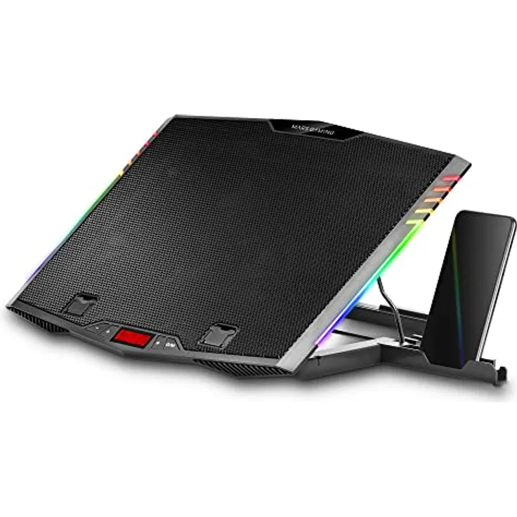 MARSGAMING MNBC5, XL Cooling Base & Stand ARGB, 6 Fans, Smartphone Holder