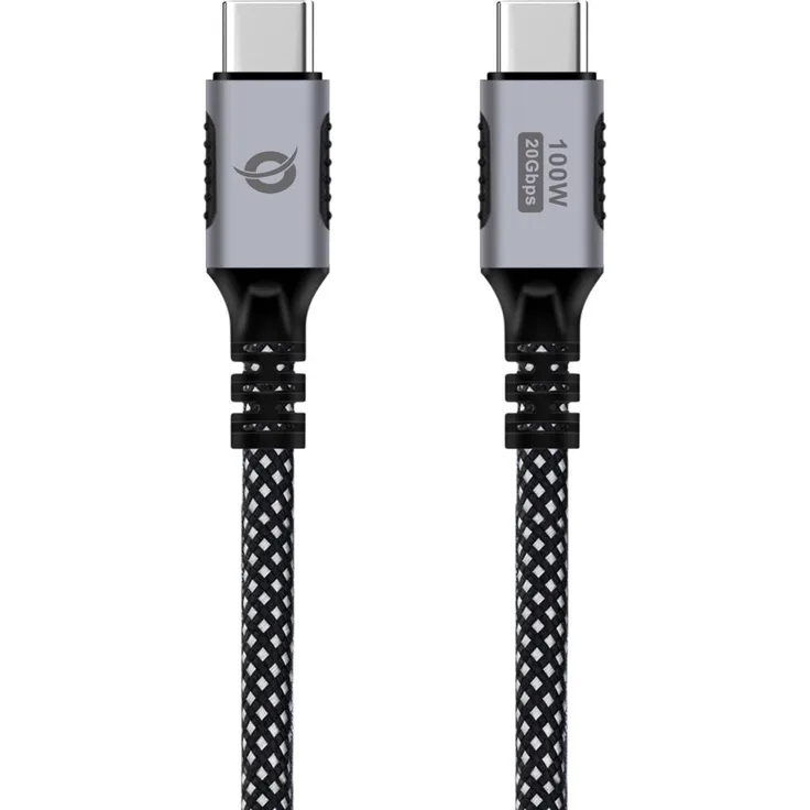 Conceptronic USB-C Kabel 3.2 Gen 2x2, 1,20 m, 20 Gbit/s, PD 3.0, 5A, 4K 60Hz, schwarz