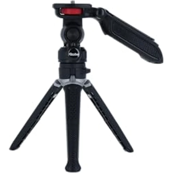 Rollei Creator Grip Ministativ, Dreibeinstativ für Kompaktkameras und Smartphones, 360° drehbarer Kopf, rutschfester Halt, leicht und kompakt – Bild 1