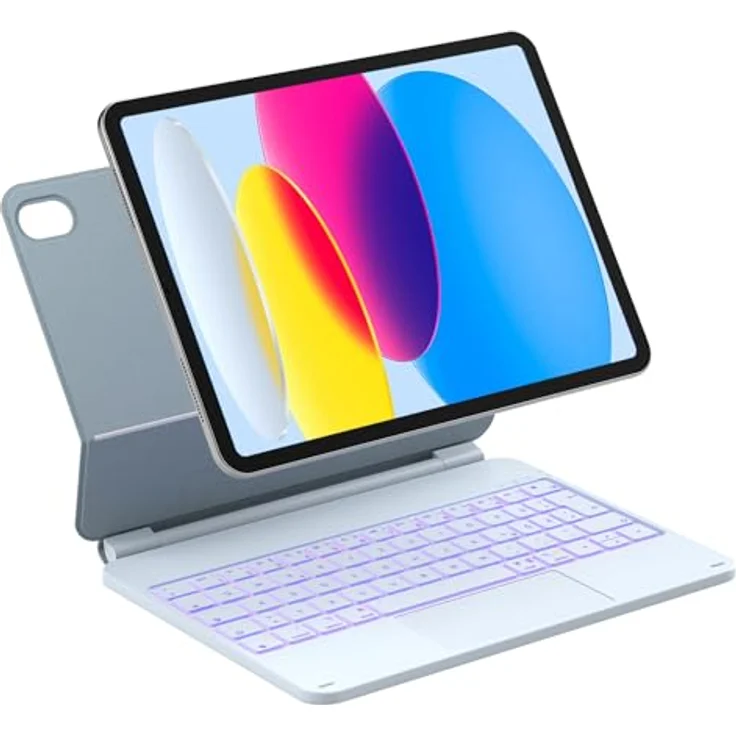 Inateck NeoMagic Magnetische Tastatur Hülle für iPad 10. Generation 10,9 Zoll & iPad 11. Generation 2025 A16, mit Touchpad, freitragendem Ständer, 7-Farbige Hintergrundbeleuchtung, KB09119 – Bild 1