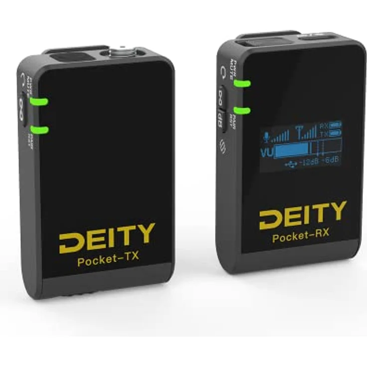 Deity Pocket Wireless schwarz, Mikrofon mit Doppelfunktions-Clips, OLED-Display und umfangreichem Zubehör – Bild 2