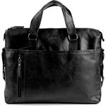 BACCINI Laptoptasche Leandro aus Premium Leder I Business-Tasche groß für Herren 15 Zoll extra Laptop-Hülle I Umhängetasche Aktentasche schwarz handgefertigt - Preisvergleich