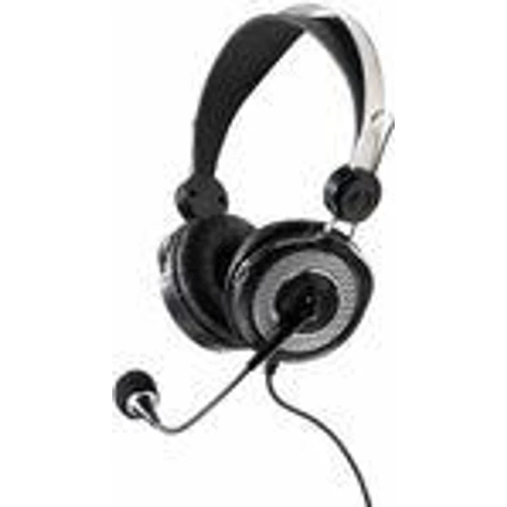 VIVANCO Retro Stereo Headset Over Ear mit Lautstärkeregler und integriertem Mikrofon, kompatibel mit analogen Audioanschlüssen