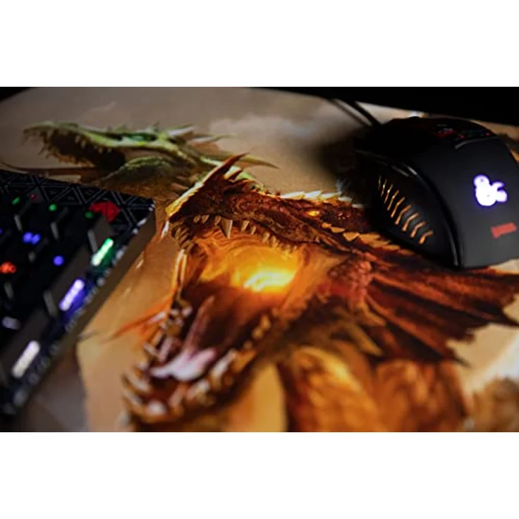 Konix Gaming-Mauspad XXL, Dungeons & Dragons The Rise of Tiamat, rutschfeste Unterlage 90 x 46 cm, langlebig und transportabel – Bild 4