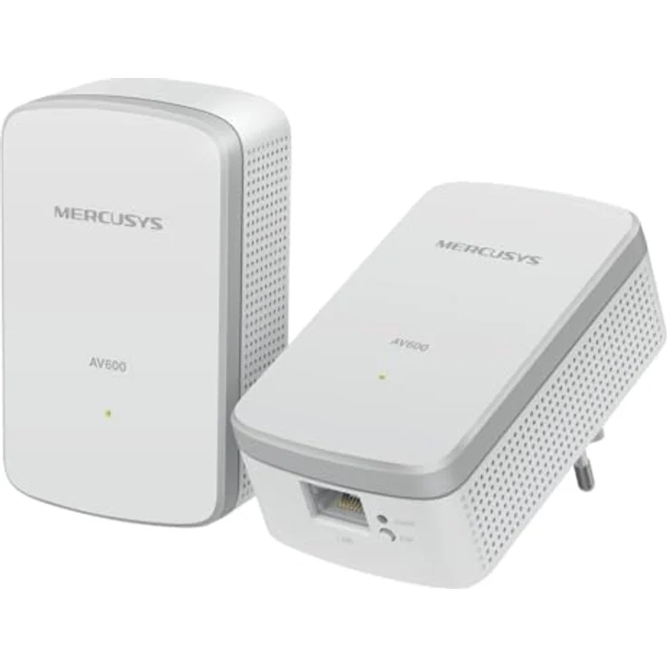 Mercusys MP300 KIT AV600 Powerline Adapter Set, WLAN 600 Mbit/s, Gigabit-Port, Plug & Play, Energiesparfunktion, kompatibel mit HomePlug AV/AV2 – Bild 1