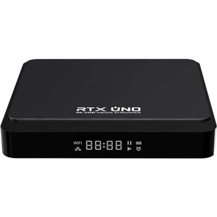 Gloriaforce GTX UNO 4K UHD IPTV Player Android 9 H.265 2GB RAM 16GB Flash 5GHz WLAN, Smart TV Box mit AppForce II, 16GB Speicher, 2GB RAM, Schwarz