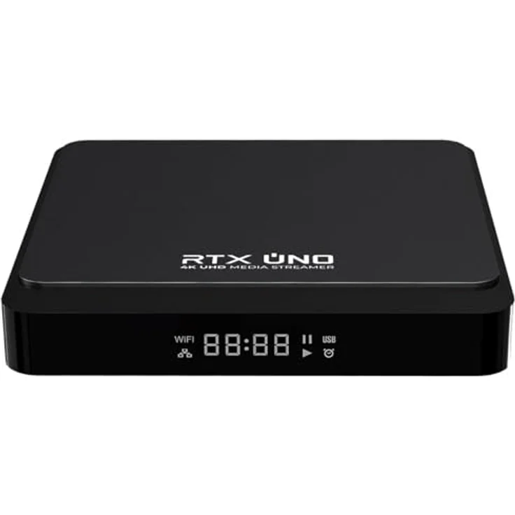 Gloriaforce GTX UNO 4K UHD IPTV Player Android 9 H.265 2GB RAM 16GB Flash 5GHz WLAN, Smart TV Box mit AppForce II, 16GB Speicher, 2GB RAM, Schwarz – Bild 1