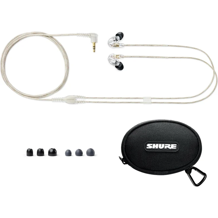 Shure SE215-CL Professionellen Ohrhörer mit Sound Isolating Design, dynamischem MicroDriver und transparentem Kabel mit 3,5-mm-Klinke für transparenten Klang mit tiefen Bässen – Bild 3