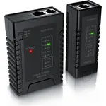 CSL Netzwerk Kabeltester für RJ45 RJ11-Kabel - Patchkabel-Tester Leitungstester - LAN Network Cable Tester - Zwei Verschiedene Geschwindigkeiten - Wahlschalter On Off - schwarz
