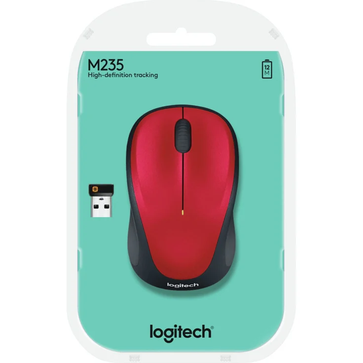 Logitech M235 Wireless Mouse rot (910-002497) – Bild 4