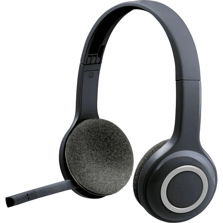 Logitech H600 Kabellose Kopfhörer mit Mikrofon, Stereo-Headset, rotierendes Mikrofon mit Rauschunterdrückung, Wireless USB-Empfänger, 10 m Reichweite, lange Batterielaufzeit, geeignet für PC/Mac/Laptop, Headset, schwarz (981-000342) – Bild 3