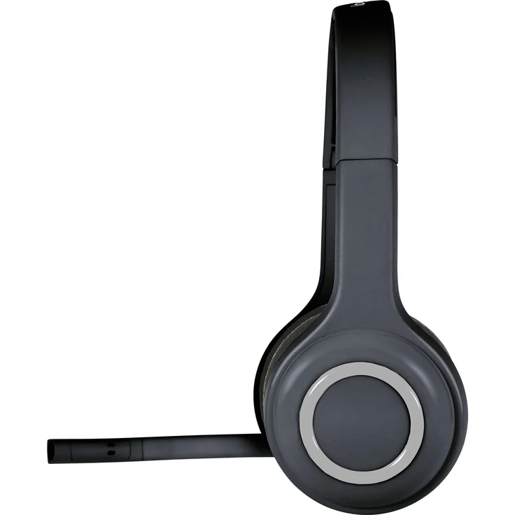 Logitech H600 Kabellose Kopfhörer mit Mikrofon, Stereo-Headset, rotierendes Mikrofon mit Rauschunterdrückung, Wireless USB-Empfänger, 10 m Reichweite, lange Batterielaufzeit, geeignet für PC/Mac/Laptop, Headset, schwarz (981-000342) – Bild 2