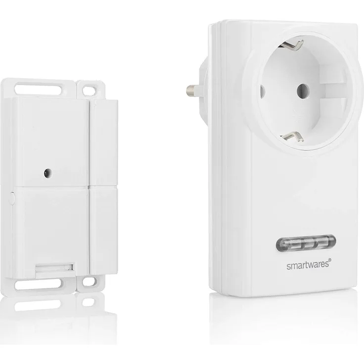 Smartwares Funk-Abluftsteuerung mit Fenster-Magnetkontakt und Funksteckdose für Dunstabzugshaube, Sh5-SET-KHC