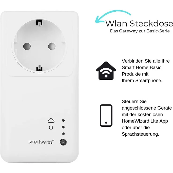 Smartwares Smarthome WLAN Funkzentrale + 2x Steckdosen (Amazon Alexa kompatibel), erweiterbar/Steuerung via App iOS & Android (SH5-SET-GW) – Bild 6