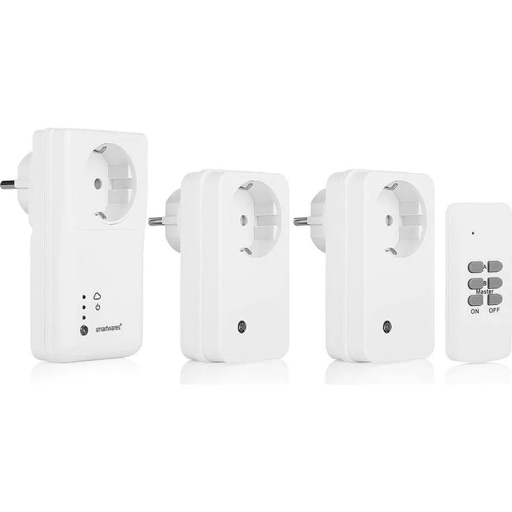 Smartwares Smarthome WLAN Funkzentrale + 2x Steckdosen (Amazon Alexa kompatibel), erweiterbar/Steuerung via App iOS & Android (SH5-SET-GW) – Bild 1