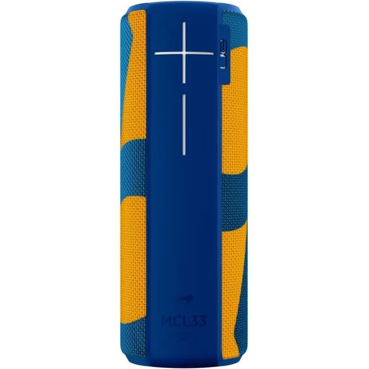 Ultimate Ears Megaboom Tragbarer Bluetooth-Lautsprecher, 360° Sound, Satter Bass, Wasserdicht, Staubresistent & Sturzfest, One-Touch-Musiksteuerung, 20-Stunden Akkulaufzeit - McLaren Edt blau-Orange