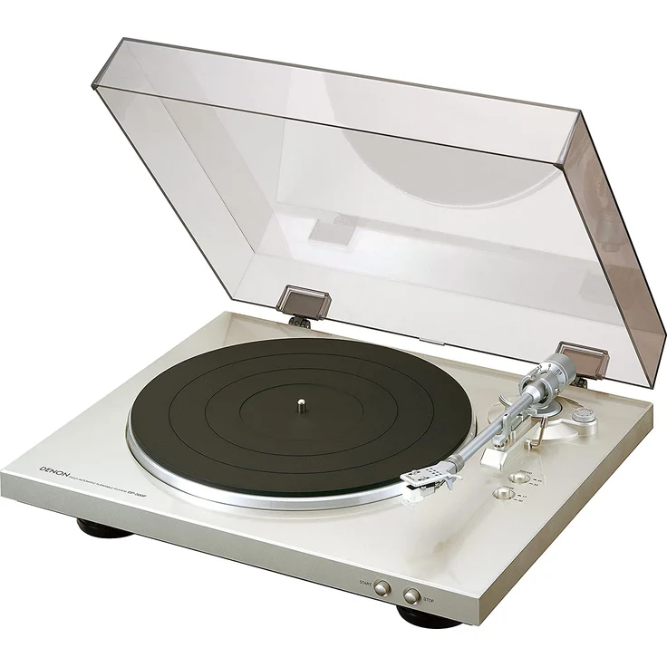 Denon DP-300 F Vollautomatischer Plattenspieler (Riemenantrieb, integrierter Vorverstärker) premium silber – Bild 1