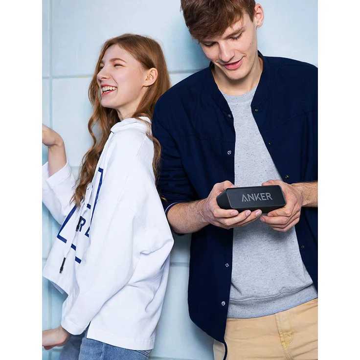 Anker SoundCore AK-A3102011 Kompakter Bluetooth 4.2 Lautsprecher, 24 Stunden Wiedergabe, Intensiver Bass, Integriertes Mikrofon, kompatibel mit iPhone, iPad, Samsung, Nexus, HTC und mehr (in Schwarz) – Bild 8
