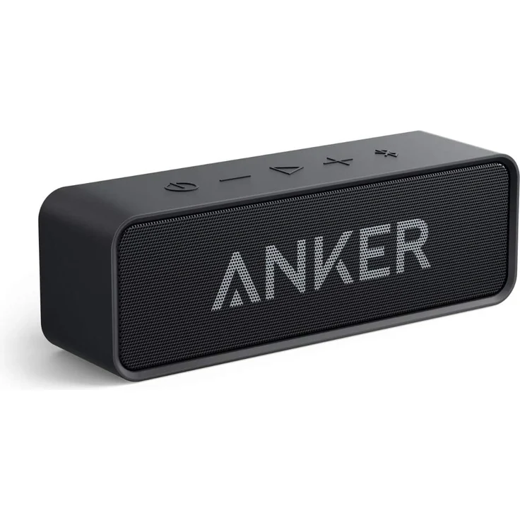 Anker SoundCore AK-A3102011 Kompakter Bluetooth 4.2 Lautsprecher, 24 Stunden Wiedergabe, Intensiver Bass, Integriertes Mikrofon, kompatibel mit iPhone, iPad, Samsung, Nexus, HTC und mehr (in Schwarz) – Bild 1