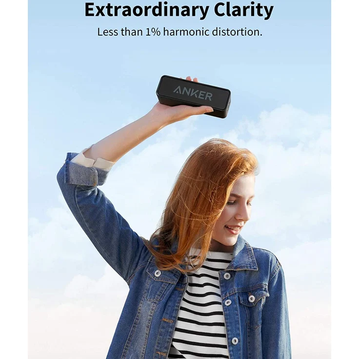 Anker SoundCore AK-A3102011 Kompakter Bluetooth 4.2 Lautsprecher, 24 Stunden Wiedergabe, Intensiver Bass, Integriertes Mikrofon, kompatibel mit iPhone, iPad, Samsung, Nexus, HTC und mehr (in Schwarz) – Bild 3
