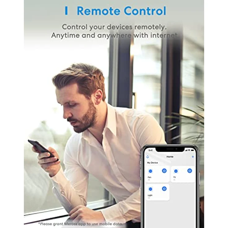 Meross MSS210EU, Smart Plug mit Wi-Fi, Sprachsteuerung und Timer-Funktion, sicherheitszertifiziert – Bild 3