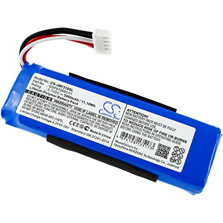 akku-net Akku für JBL Flip 4, 3,7V Li-Polymer, 3000mAh, schwarz, hohe Sicherheitsstandards und stabile Klangqualität – Bild 2