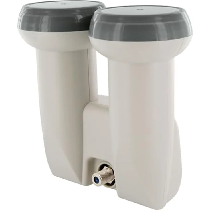 SCHWAIGER 5071 Monoblock Single LNB, 1-Teilnehmer Low Noise Blockconverter mit Wetterschutz und vergoldeten Anschlüssen, hellgrau – Bild 2