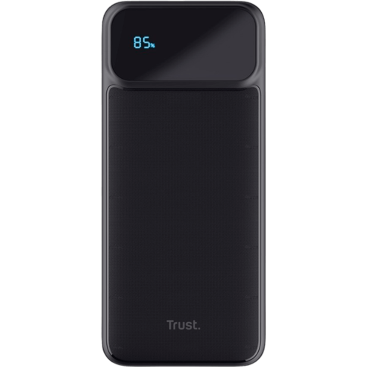 Trust Avala Schnellladegerät Powerbank 20.000mAh, Schwarz mit hoher Ladegeschwindigkeit