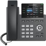 Grandstream GRP2613W, IP-Telefon in Schwarz, kabelgebundenes Mobilteil, 4 Zeilen, 2000 Eintragungen, TFT-Display