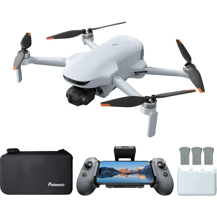 Potensic ATOM 3 Standard Remote Fly More Combo, 4K Kamera mit 50 MP, AI Tracking, grau